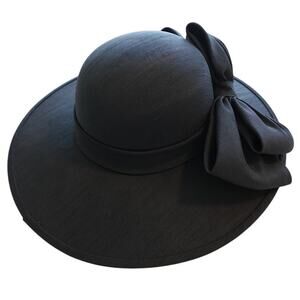 Bellissima Black Bow formal hat / millenary /